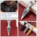 Odin's Gungnir Spear Head Necklace in Silver