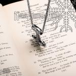 Thor's Hammer Wolf Valknut Stainless Steel Necklace
