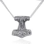 Men's Viking Thor Mjolnir Hammer Pendant Necklace