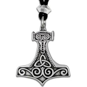 Pewter Mjolnir Pendant Necklace - Thor's Hammer