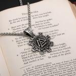 Viking Valknut Rune Steel Pendant Necklace
