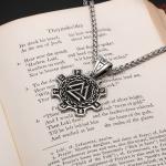 Viking Valknut Rune Steel Pendant Necklace