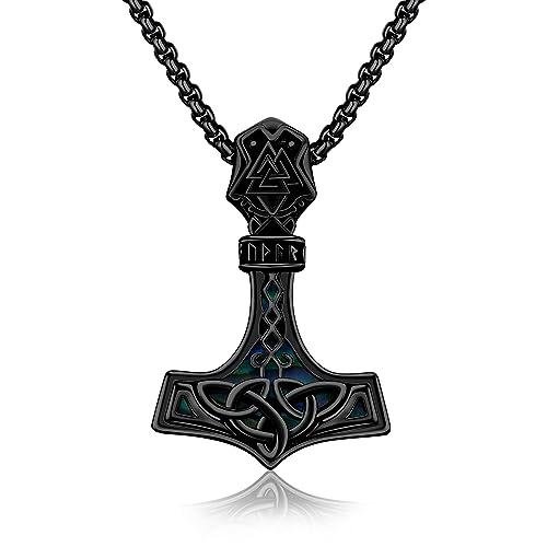 Men's Thor's Hammer Necklace in Sterling Silver
