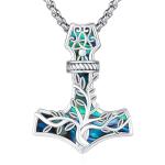 Sterling Silver Tree of Life Viking Necklace