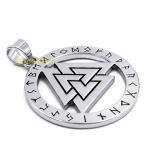 Valknut Odin's Viking Symbol Rope Necklace