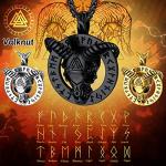 Valknut Necklace with Baphomet Pendant for Men