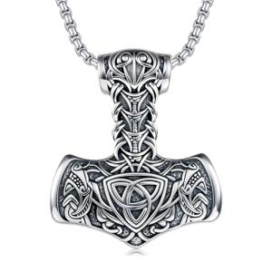 925 Silver Thor's Hammer Necklace for Men
