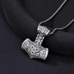 925 Silver Thor's Hammer Necklace for Men