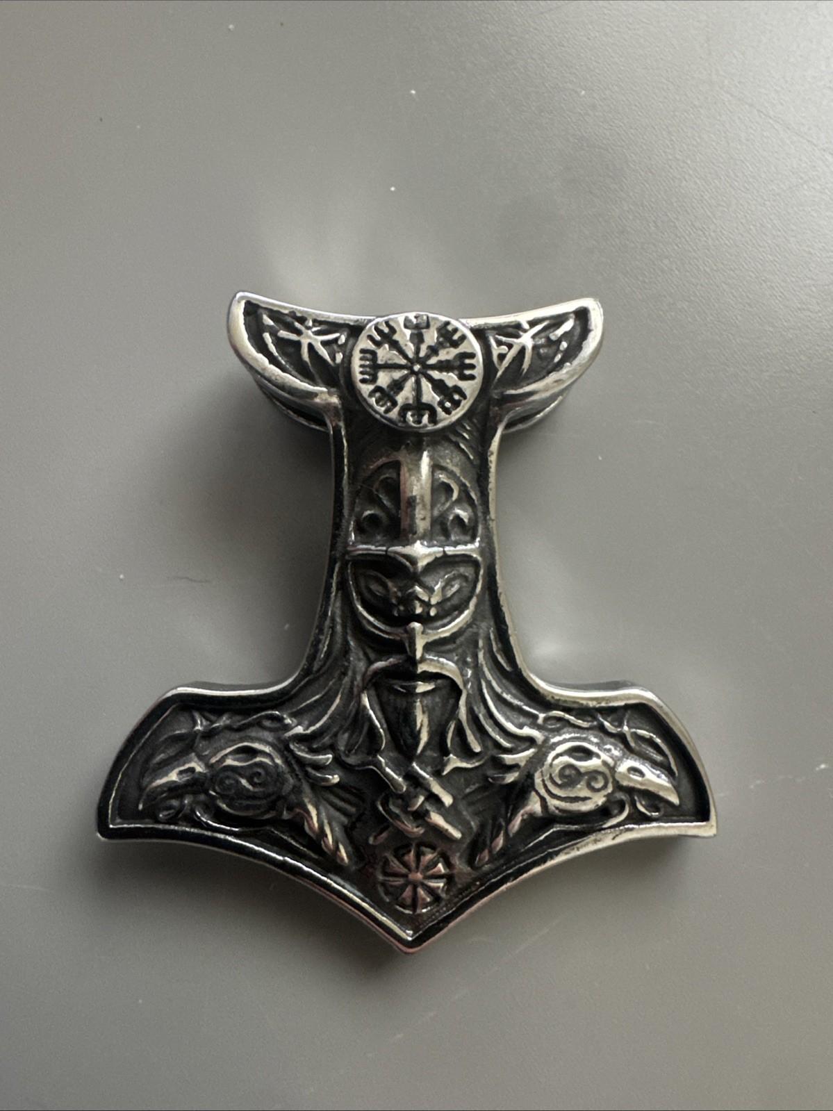 Mjolnir Thor Hammer Pendant with 24” Chain