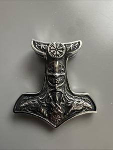Mjolnir Thor Hammer Pendant with 24” Chain