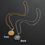 Viking Runes Necklace - Norse Compass Amulet