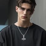 Viking Thor's Hammer Necklace in Sterling Silver