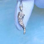 Viking Horn Necklace with Valknut and Vegvisir Pendant