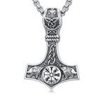 Viking Thor's Hammer Necklace in Sterling Silver