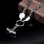 Viking Thor's Hammer Necklace with Mjolnir Pendant