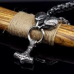 Viking Thor's Hammer Necklace with Mjolnir Pendant