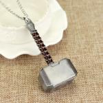 Silver Thor's Hammer Mjölnir Pendant Necklace