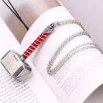 Silver Thor's Hammer Mjölnir Pendant Necklace