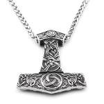 Viking Thor Hammer Necklace with Triskele Design