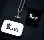 Thor's Hammer Pendant Necklace in Stainless Steel