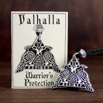 Odin's Ravens Valknut Pendant Necklace in Pewter