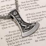 Viking Axe Wolf Raven Valknut Pendant Necklace