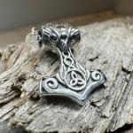 Petite Thor's Hammer Necklace in 925 Silver