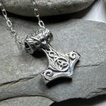 Petite Thor's Hammer Necklace in 925 Silver