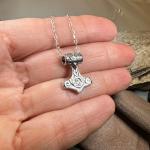 Petite Thor's Hammer Necklace in 925 Silver