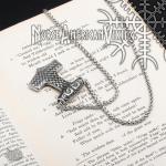 Viking Thor's Hammer Raven Pendant Necklace