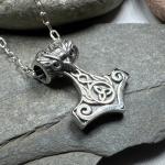 Petite Thor's Hammer Necklace in 925 Silver