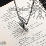 Viking Thor's Hammer Raven Pendant Necklace