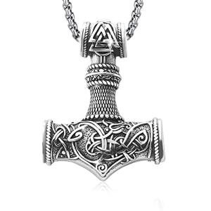 Sterling Silver Thor's Hammer Necklace with Chain