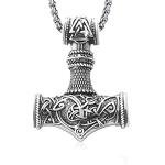 Sterling Silver Thor's Hammer Necklace with Chain