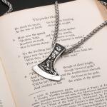 Viking Axe Wolf Raven Valknut Pendant Necklace
