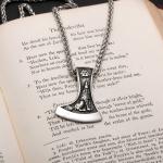 Viking Axe Wolf Raven Valknut Pendant Necklace