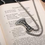 Viking Axe Wolf Raven Valknut Pendant Necklace