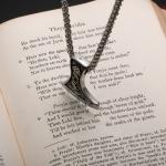 Viking Axe Wolf Raven Valknut Pendant Necklace