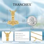 18K Gold Plated Viking Thor's Hammer Necklace