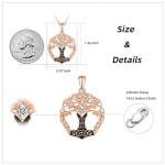 Thor Hammer Necklace with Family Tree Pendant