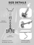 Viking Thor Hammer Necklace with Valknut Pendant