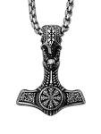 Silver-Plated Thor Hammer Necklace - Viking Jewelry