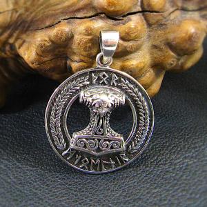 Men's 925 Silver Viking Thor's Hammer Pendant