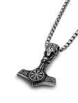 Silver-Plated Thor Hammer Necklace - Viking Jewelry