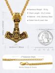 Valknut Amulet Thor's Hammer Necklace for Men