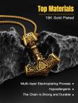 Valknut Amulet Thor's Hammer Necklace for Men