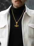 Valknut Amulet Thor's Hammer Necklace for Men