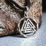 Valknut Viking Necklace - Sterling Silver Pendant
