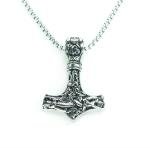 Mjolnir Necklace with 3D Thor's Hammer Pendant