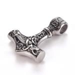 Mjolnir Necklace with 3D Thor's Hammer Pendant